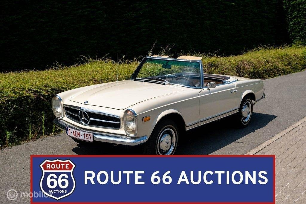 Mercedes-Benz 230 SL Pagode | 1966 | Route 66 Auctions, Autos, Achat, Entreprise, Boîte manuelle, Autre carrosserie