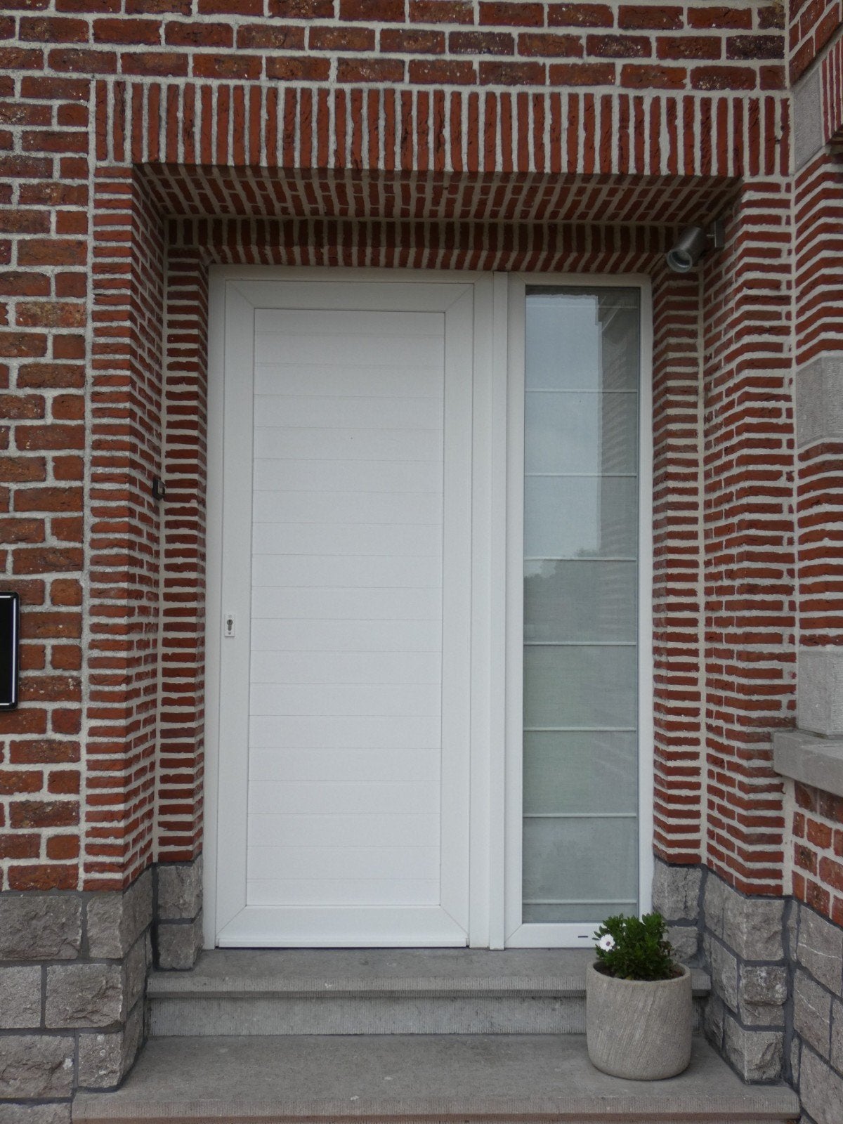 Porte extérieure en PVC avec fenêtre, Double vitrage, 160 cm ou plus, Comme neuf, Enlèvement