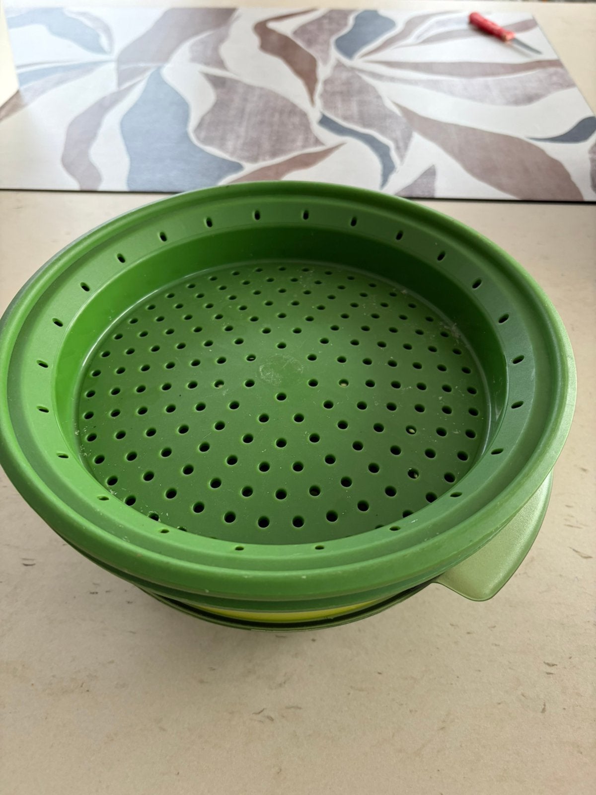 Corbeille à légumes/cuiseur à vapeur Tupperware., Enlèvement ou Envoi, Vert, Utilisé, Autres types