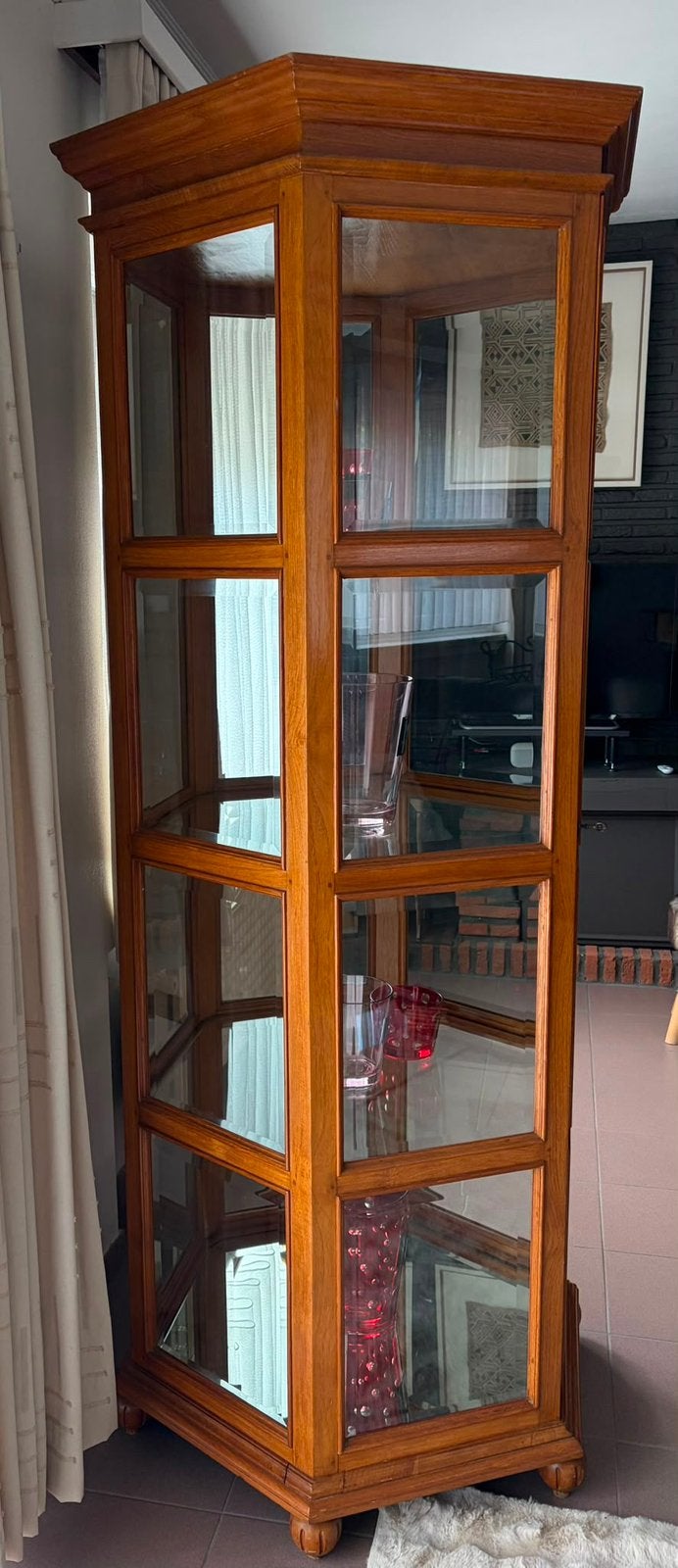 Meuble /vitrine/armoire, Avec porte(s), Comme neuf, Verre, Enlèvement
