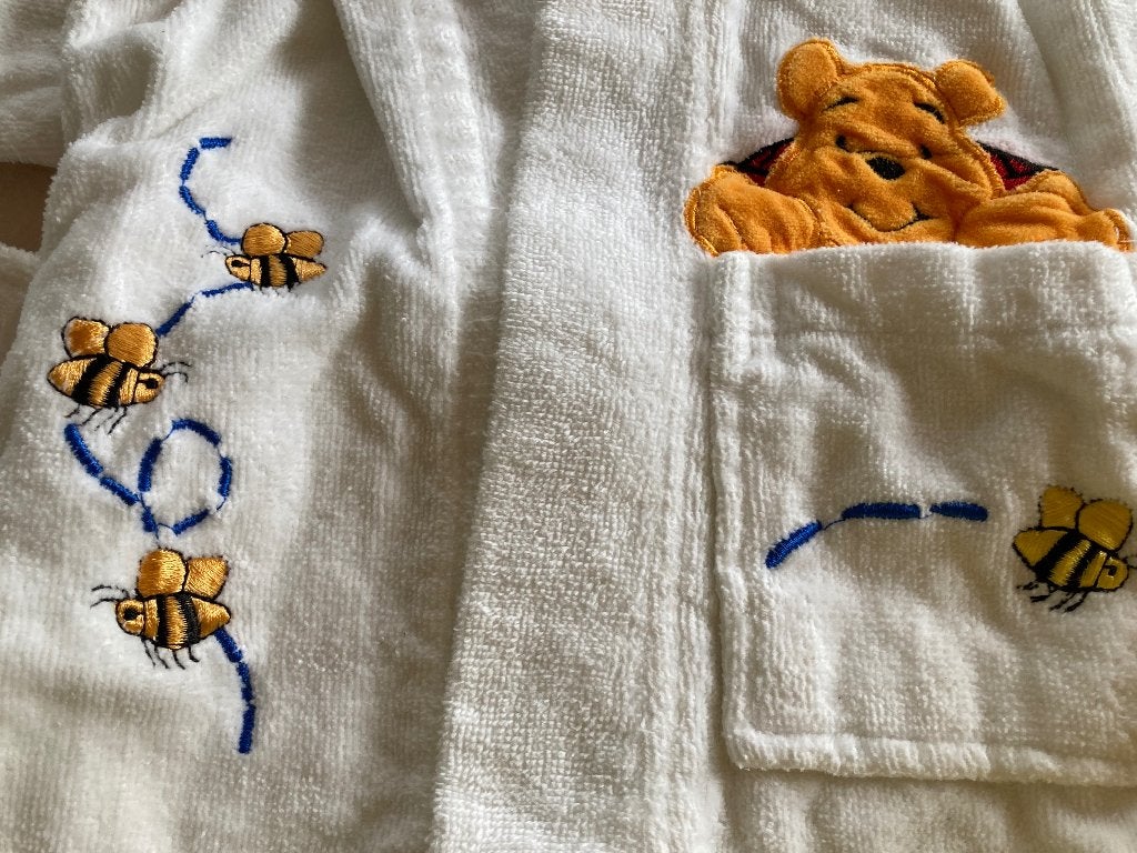 Witte baby badjas van Winnie the Pooh, Kinderen en Baby's, Ophalen of Verzenden, Nieuw, Jongetje of Meisje, Badponcho