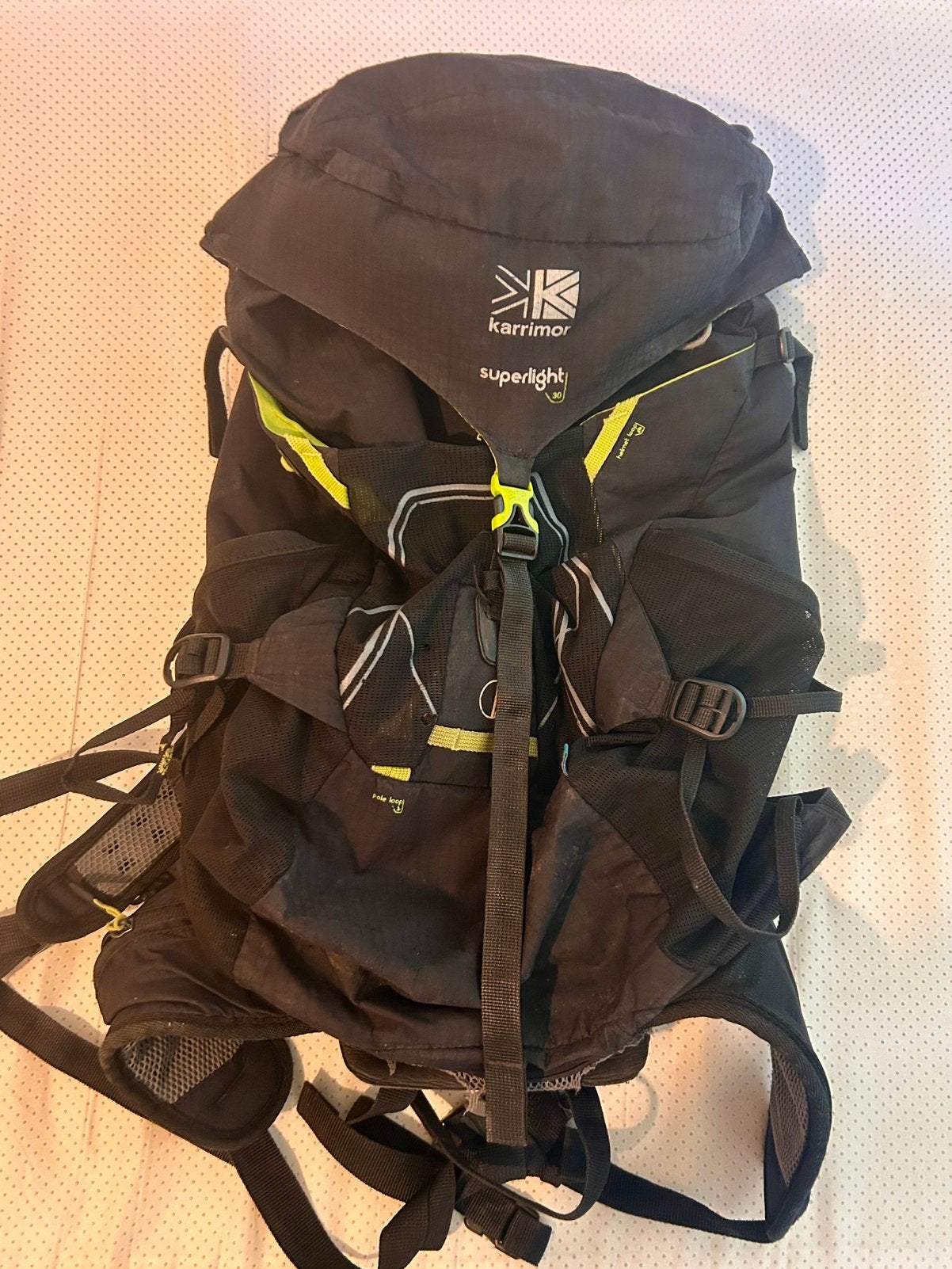 Sac à dos Karrimor 30 l + 5 l (tunnel) - état d'usage., Sports & Fitness, Alpinisme & Randonnée, Enlèvement ou Envoi, Utilisé