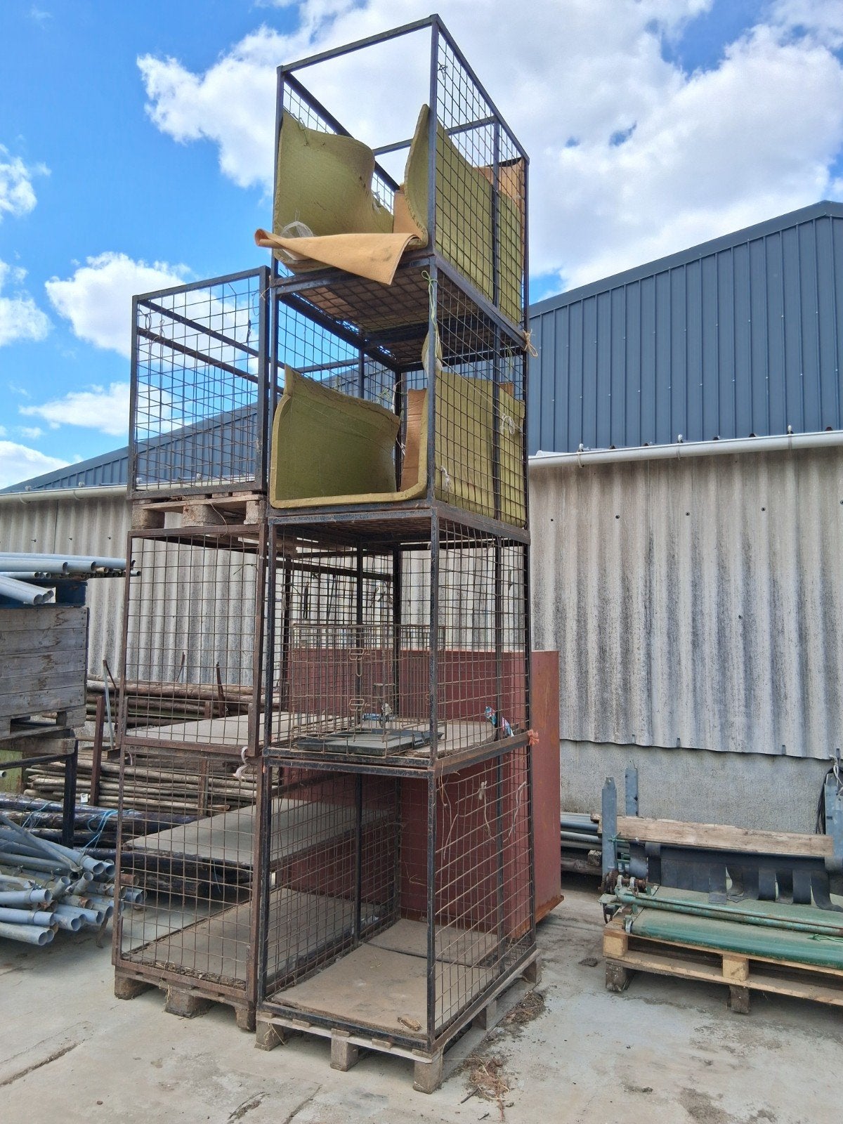 gitterbox, container voor hout of andere, Tuin en Terras, Brandhout, Ophalen