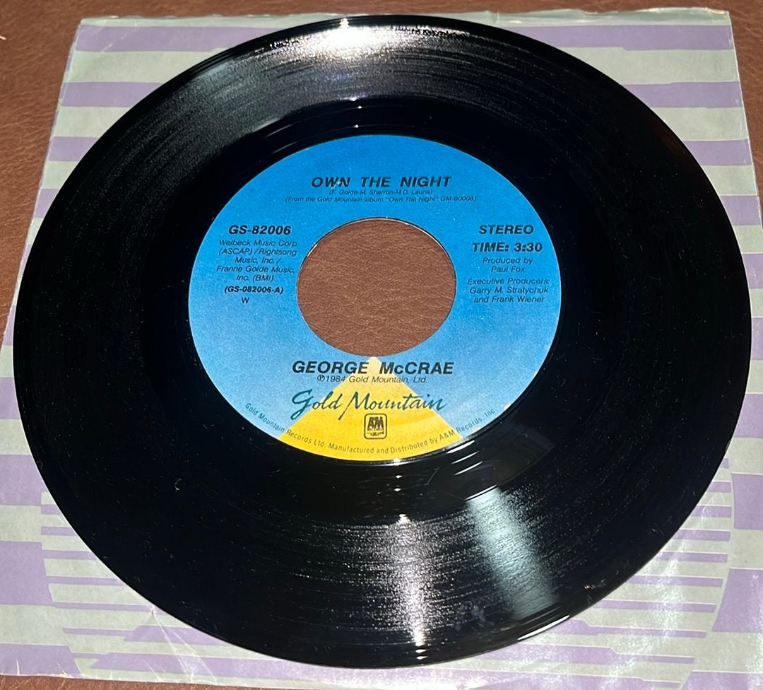 George McCrae ‎– Own The Night - 7” vinyl single - USA 1984, Ophalen of Verzenden, Gebruikt