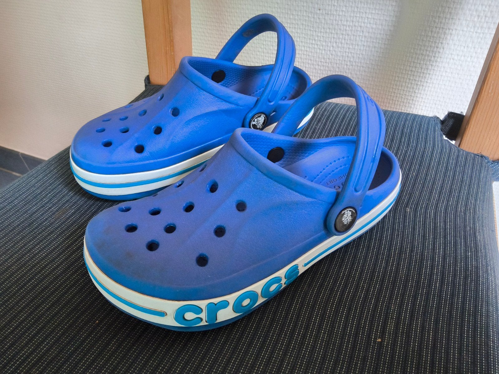 Blauwe kindercrocs C13 of maat 30/31 = 19,1cm €5, Garçon ou Fille, Crocs, Enlèvement, Utilisé