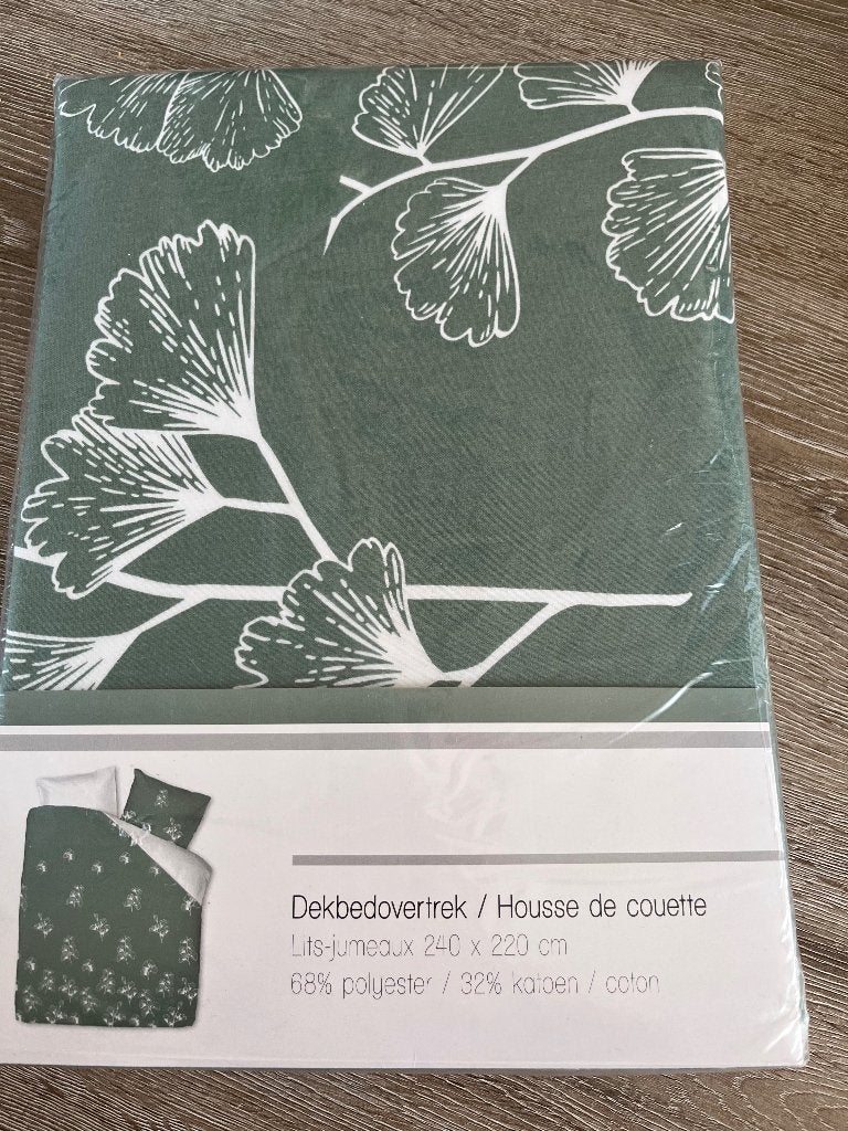 Dekbedovertrek nieuw, Ophalen, Dekbedovertrek, Katoen, Groen