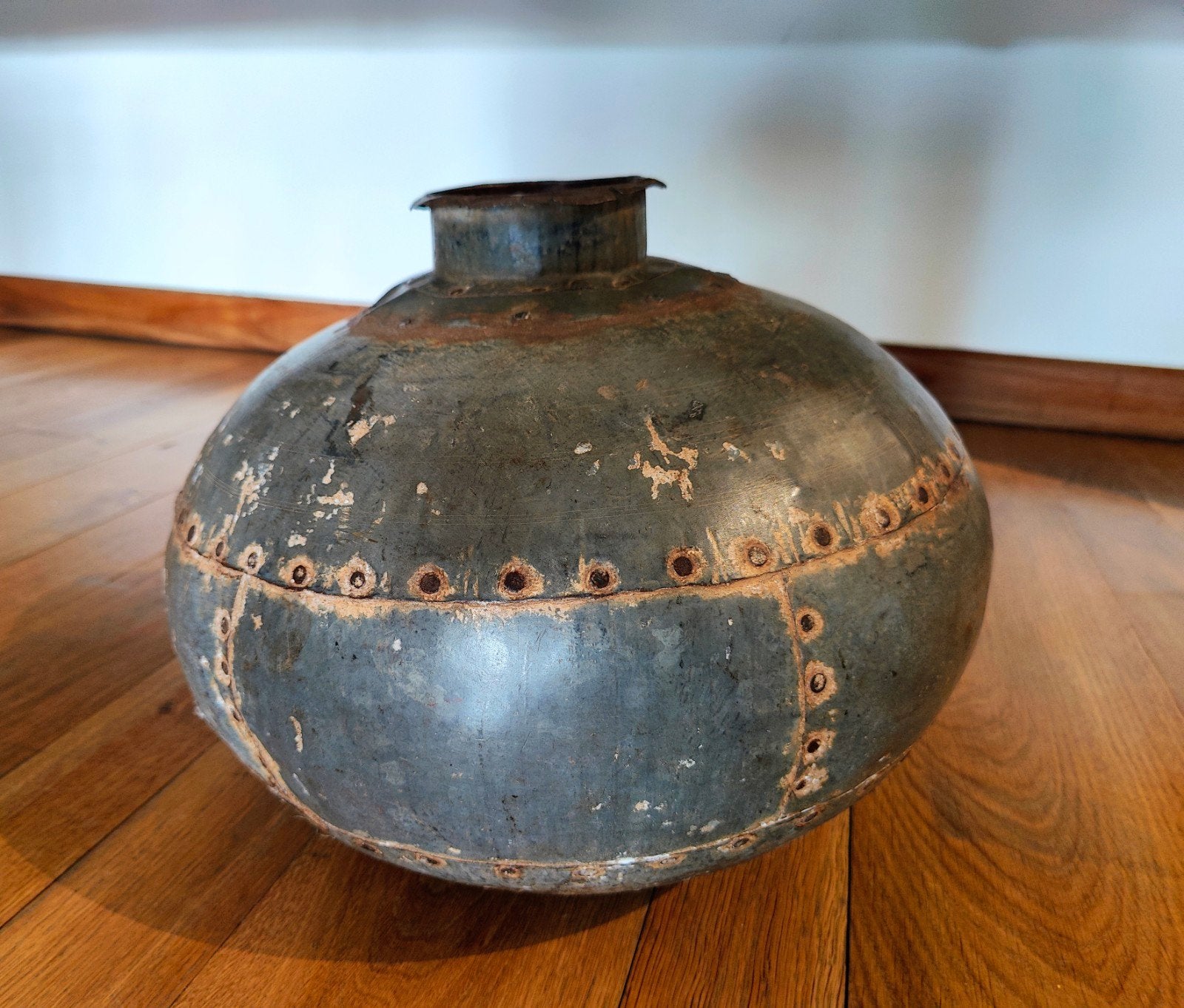Antieke Indiase Metalen Waterkruik 35cm | Wabi-Sabi Hoffz, Ophalen, Overige kleuren, Handgemaakt, Nieuw