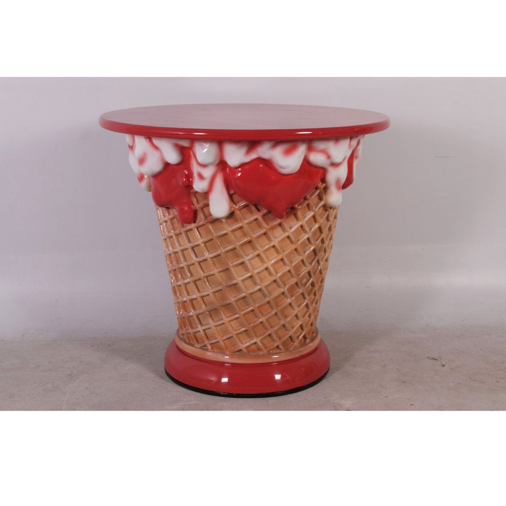 Table de salon de crème glacée - 75 cm - Fraise, Enlèvement, Neuf