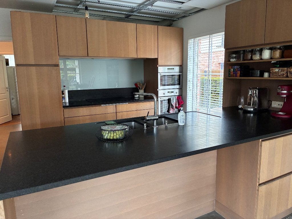 Stevige keuken inc. apparaten, Sans poignée, Bois, Brun, Enlèvement