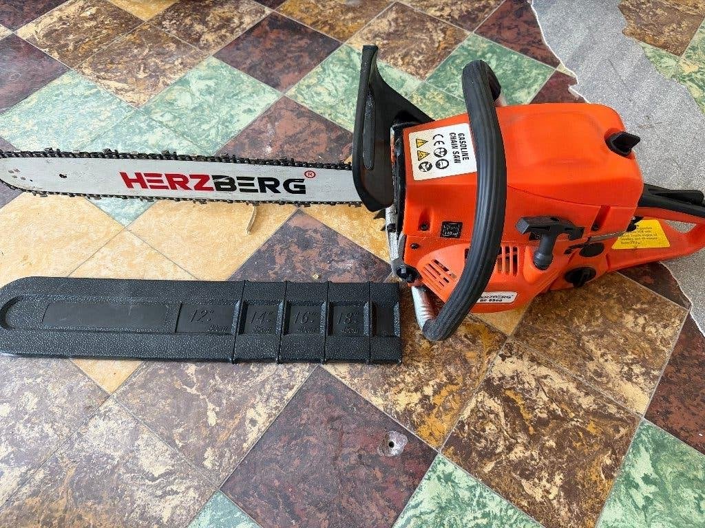 Tronçonneuse Thermique Herzberg HG-5800, Tuin en Terras, Takkenscharen, Ophalen, Gebruikt, 50 mm of meer, Autre