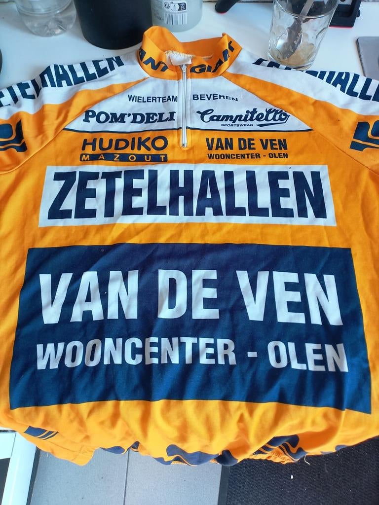 Maillot de cyclisme, équipe cycliste Beveren,, Enlèvement, Utilisé, L, Vêtements d'extérieur