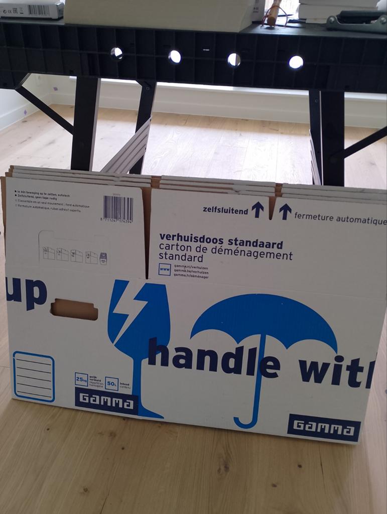 Gamma verhuisdozen 50L (4 stuks), Doe-het-zelf en Bouw, Ophalen