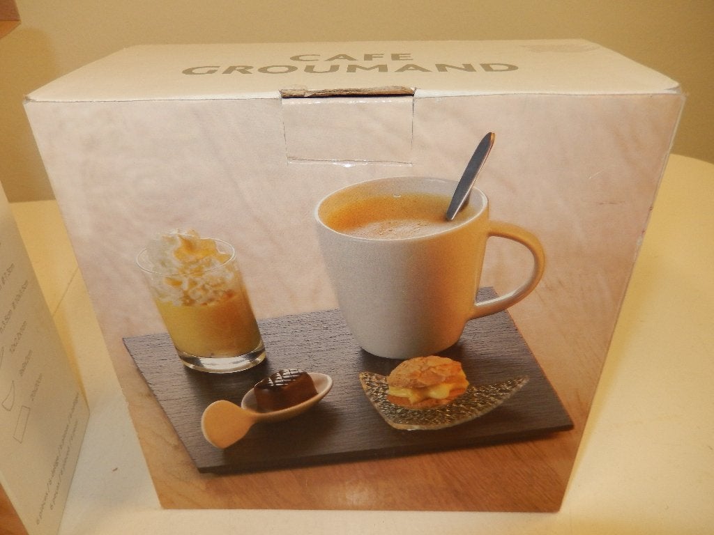 2 SETS "CAFE GOURMAND VOOR VERWENKOFFIE" NIEUW IN DOOS, Ophalen of Verzenden, Nieuw, Kop(pen) en/of Schotel(s)