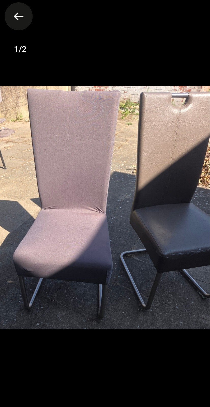 6 gratis stoelen, Brun, Enlèvement, Modern, Cuir