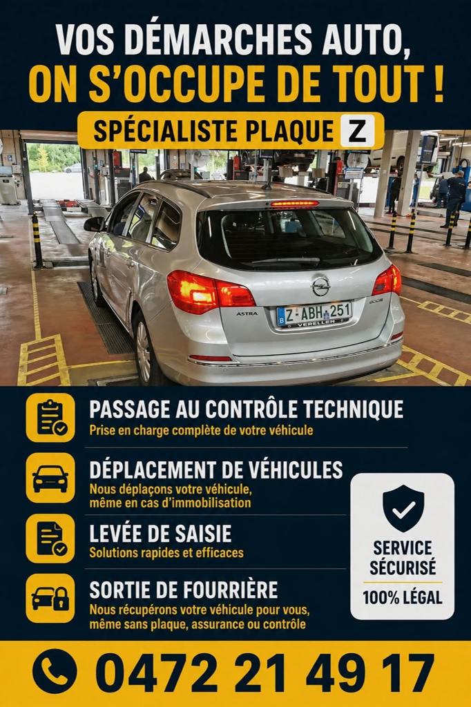 Passage Véhicule au contrôle technique e bien plus encore., Auto diversen, Kentekenplaathouders, Ophalen of Verzenden