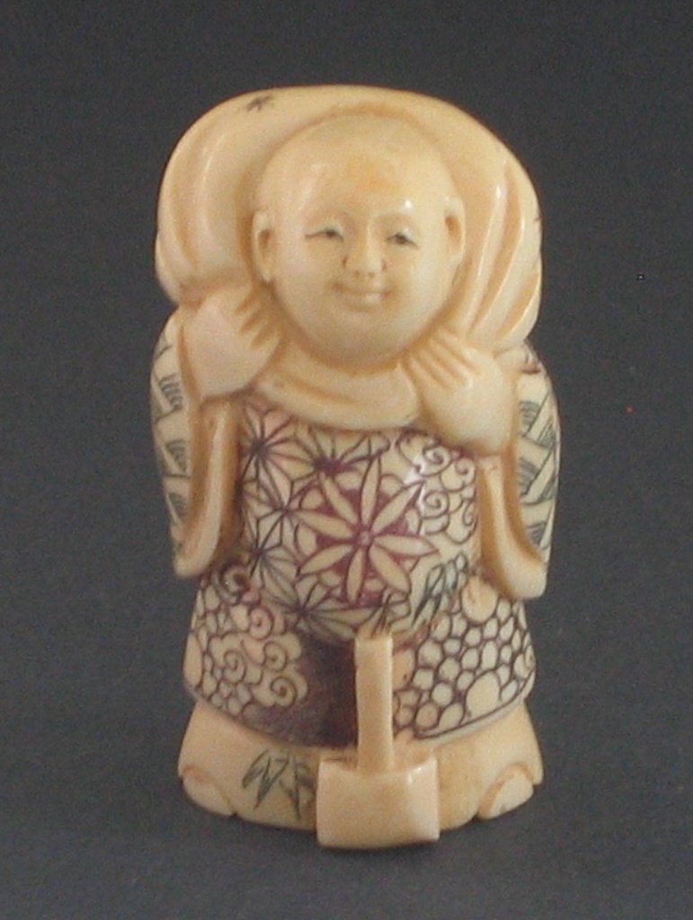 Antiquités japonaises Netsuke en parfait état et signées., Antiquités & Art, Art | Art non-occidental, Japon, Autres matériaux