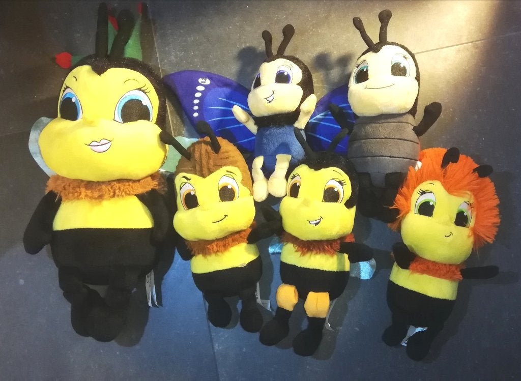 FOREST: Six grandes peluches abeilles, comme neufs !, Ophalen of Verzenden, Zo goed als nieuw