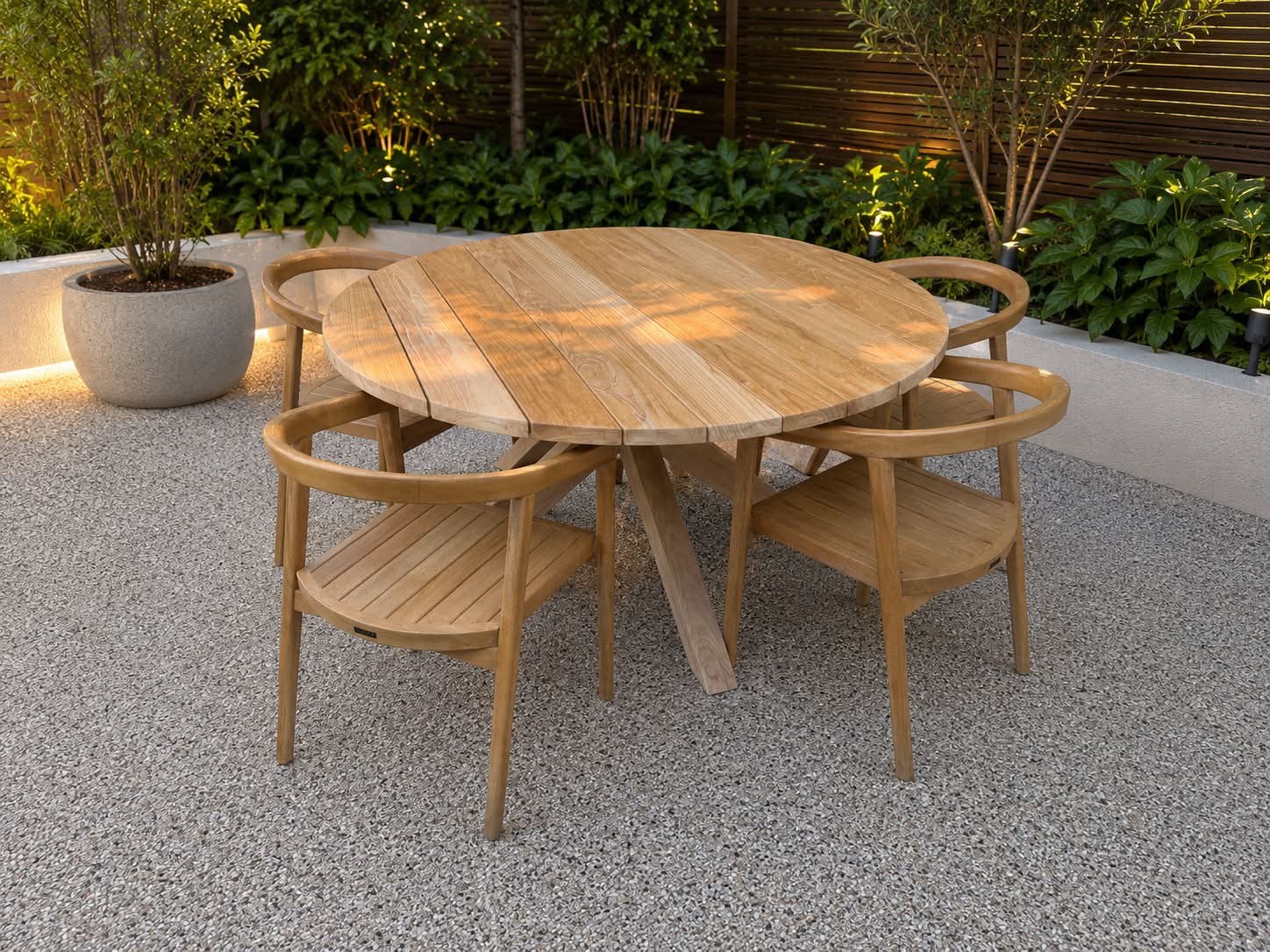 Teaktafel met 4 stoelen bristol, Enlèvement, Comme neuf, Bois de teck