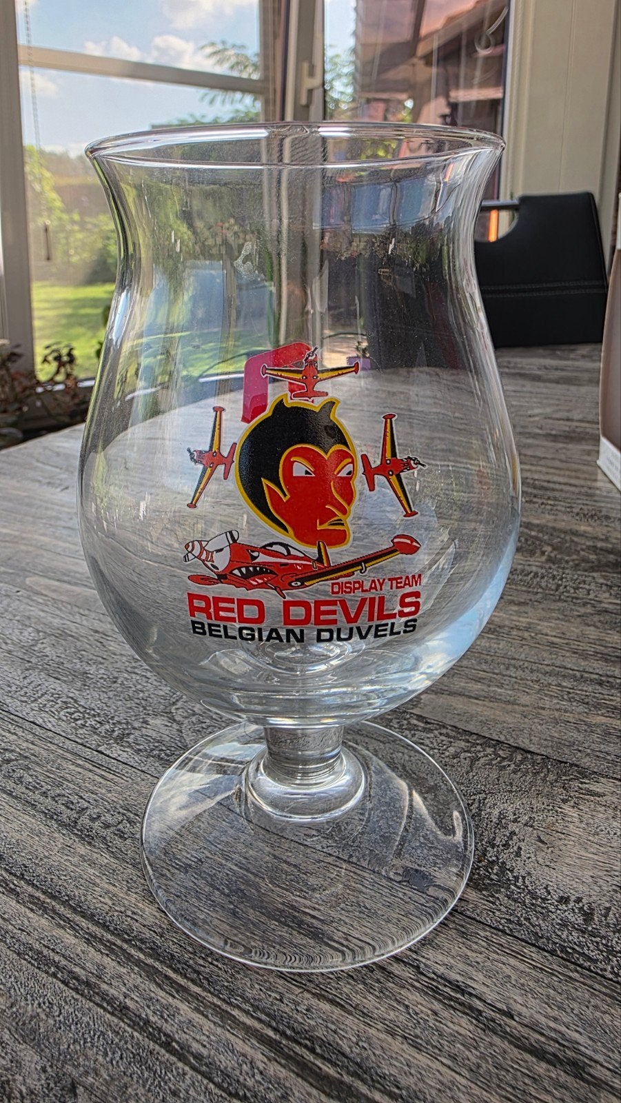 duvel red devils, Ophalen of Verzenden, Zo goed als nieuw, Glas of Glazen, Duvel