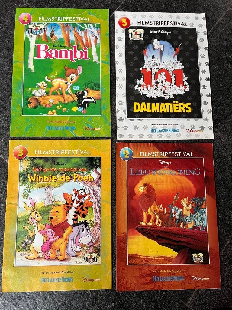 Filmstripfestival - Dalmatiërs - Winnie The Poeh - Bambi, Ophalen of Verzenden