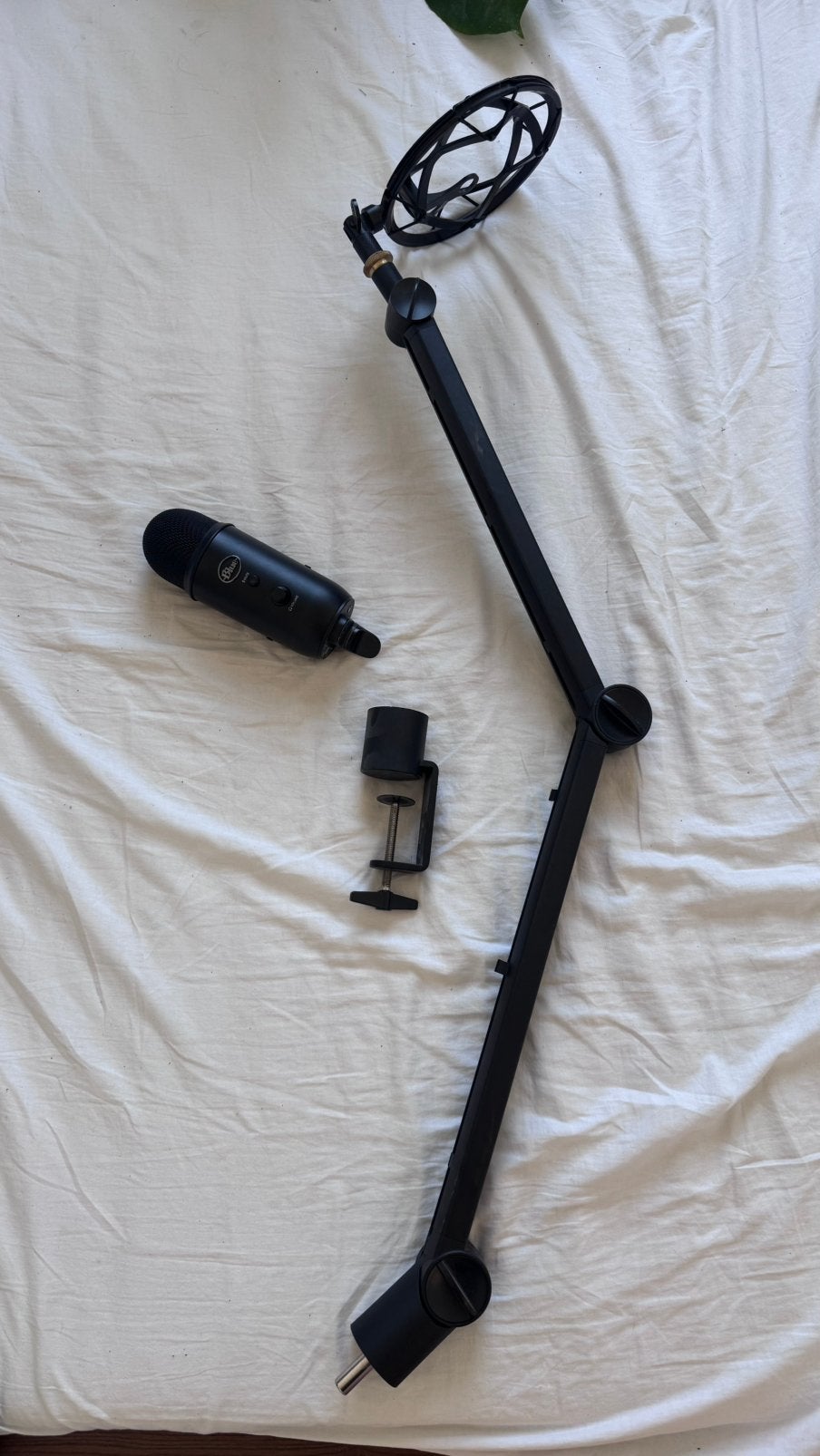 Microphone + bras Blue Yeti, Enlèvement, Utilisé, Micro studio