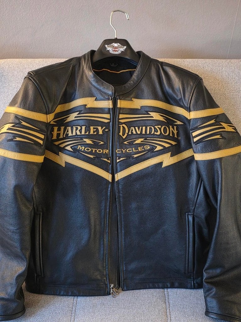 Motorjas Harley Davidson (maat L), Motoren, Harley-Davidson, Heren, Jas | leer, Ophalen of Verzenden