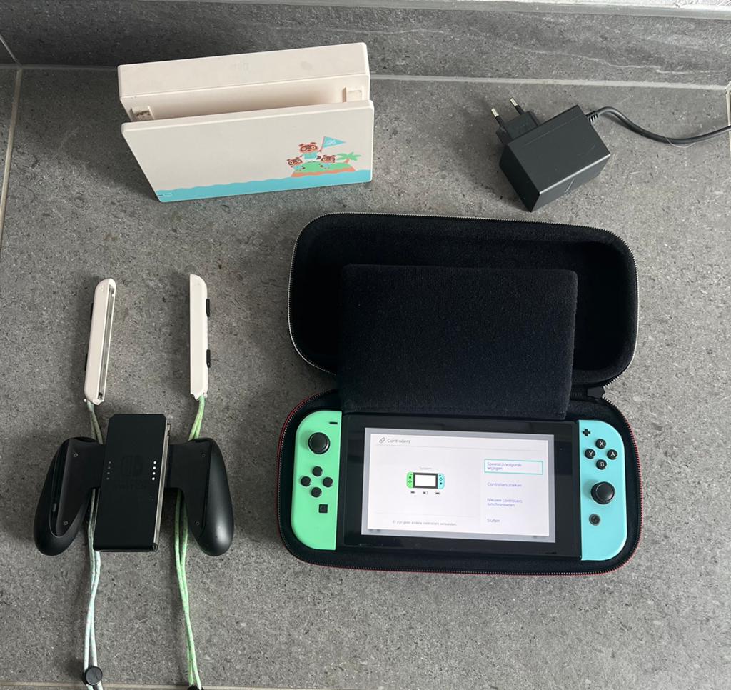 Nintendo Switch V2 Animal Crossing Edition (Compleet & ZGAN), Consoles de jeu & Jeux vidéo, Enlèvement, Comme neuf, Switch 2019 Upgrade