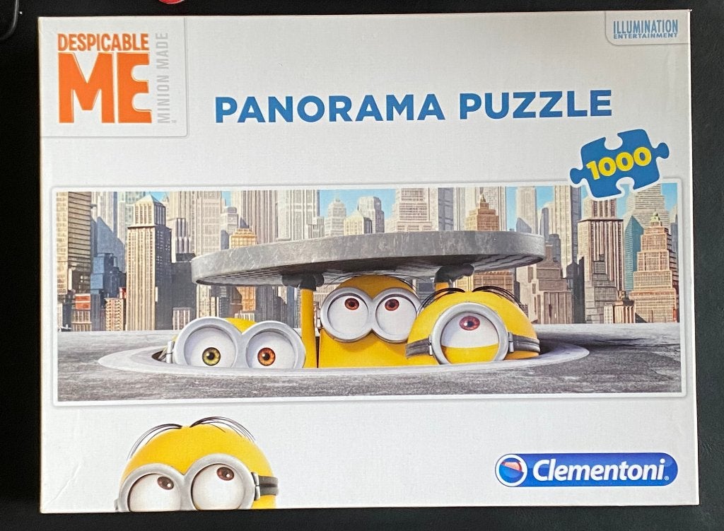 Panorama puzzel "The Minions" van Clementoni (1000 stuks), Ophalen of Verzenden, Gebruikt