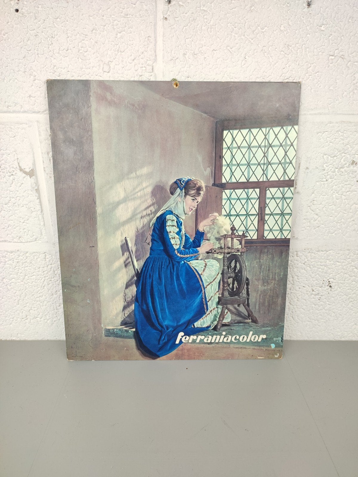 Kartonnen reclame Ferraniacolor, Reclamebord, ., Ophalen of Verzenden, .