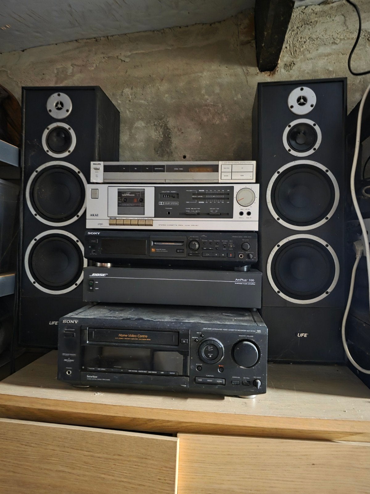 Vintage Audio Toren (Sony/Bose/Akai) Los of Set, Enlèvement, Utilisé
