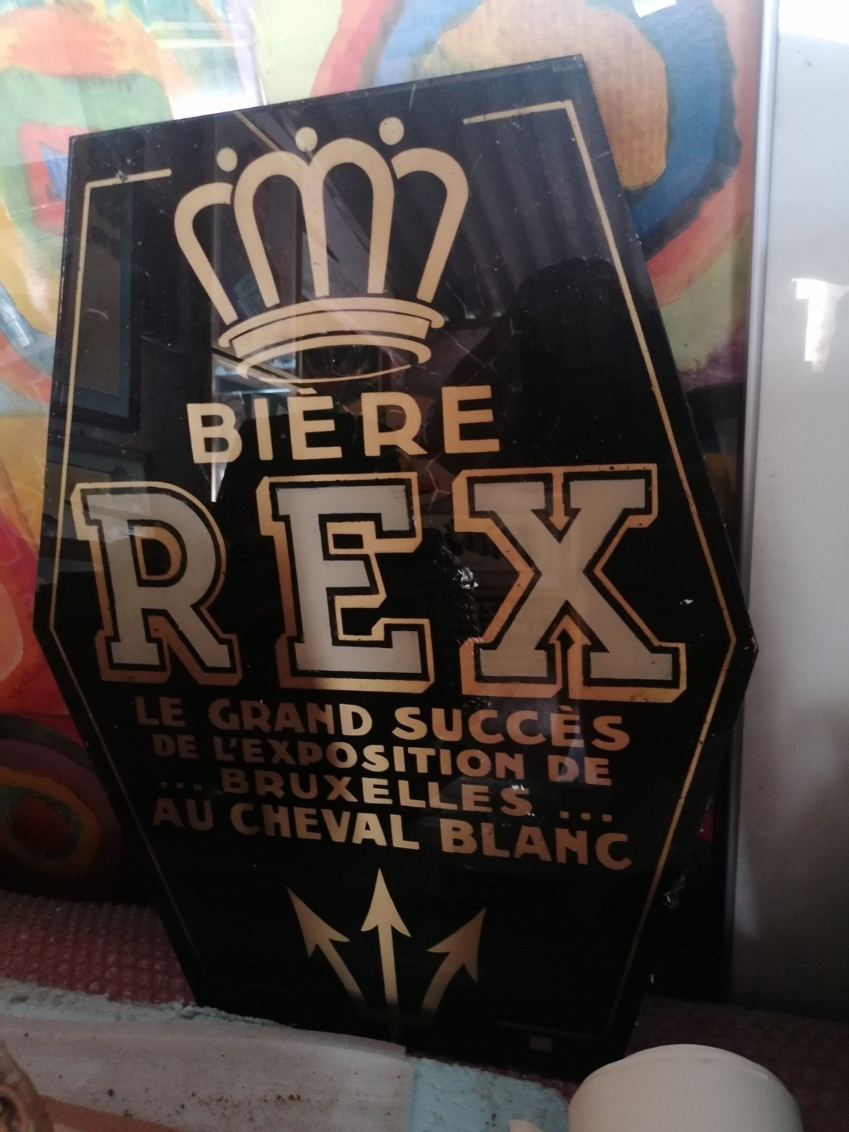 Assiette en verre ancienne Rex Scaldis Hingene, Enlèvement ou Envoi