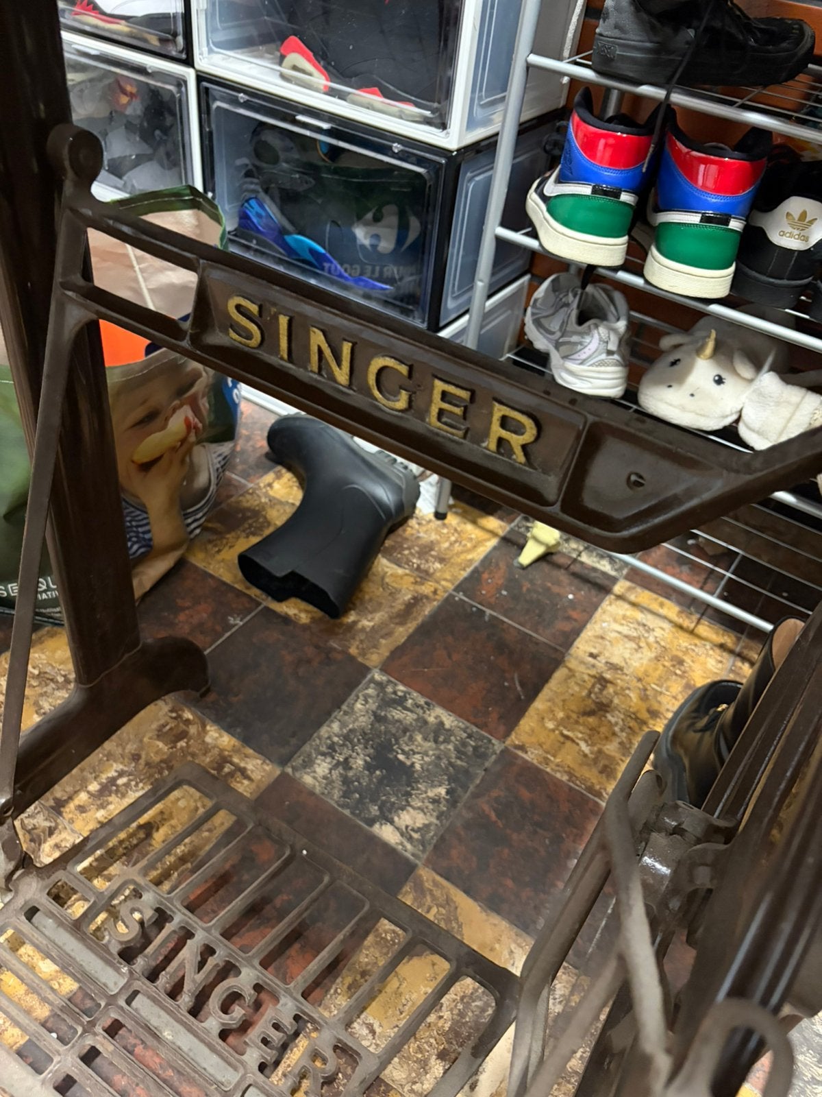Machine a coudre SINGER, Ophalen