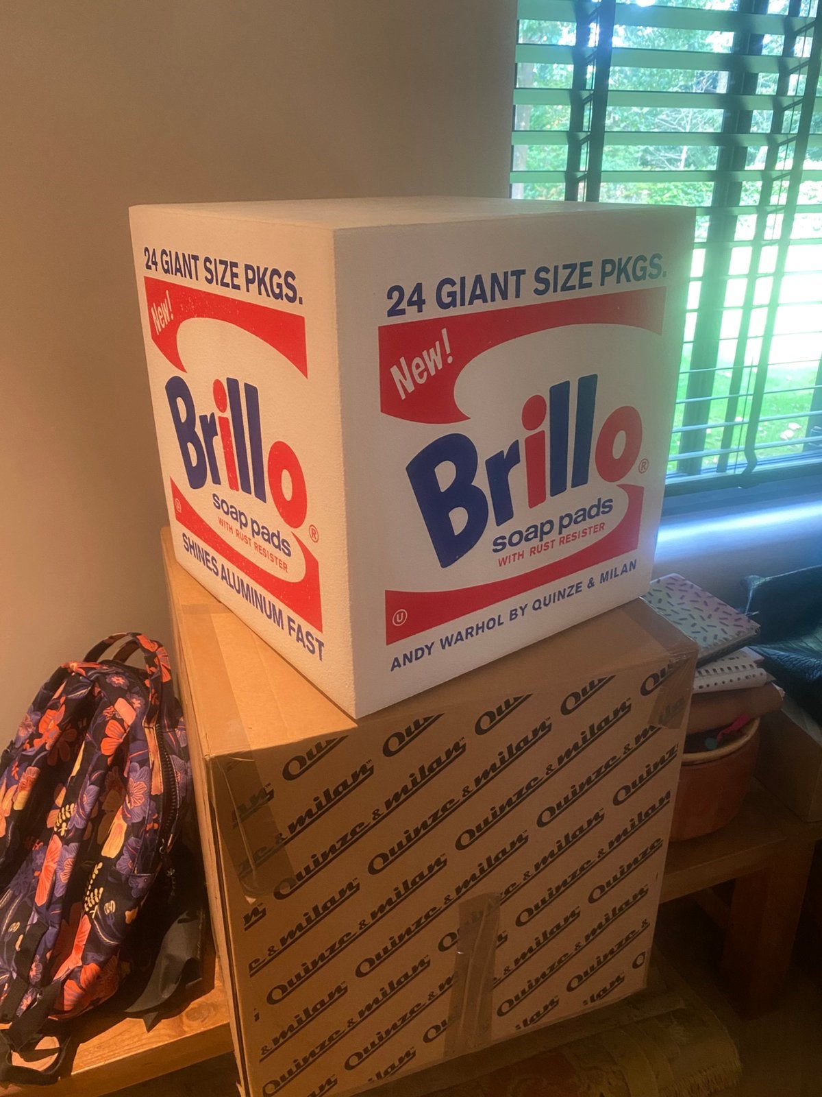 Brillo pouffe van Quinze Milan Warhol, Overige materialen, Minder dan 50 cm, Verzenden, Vierkant