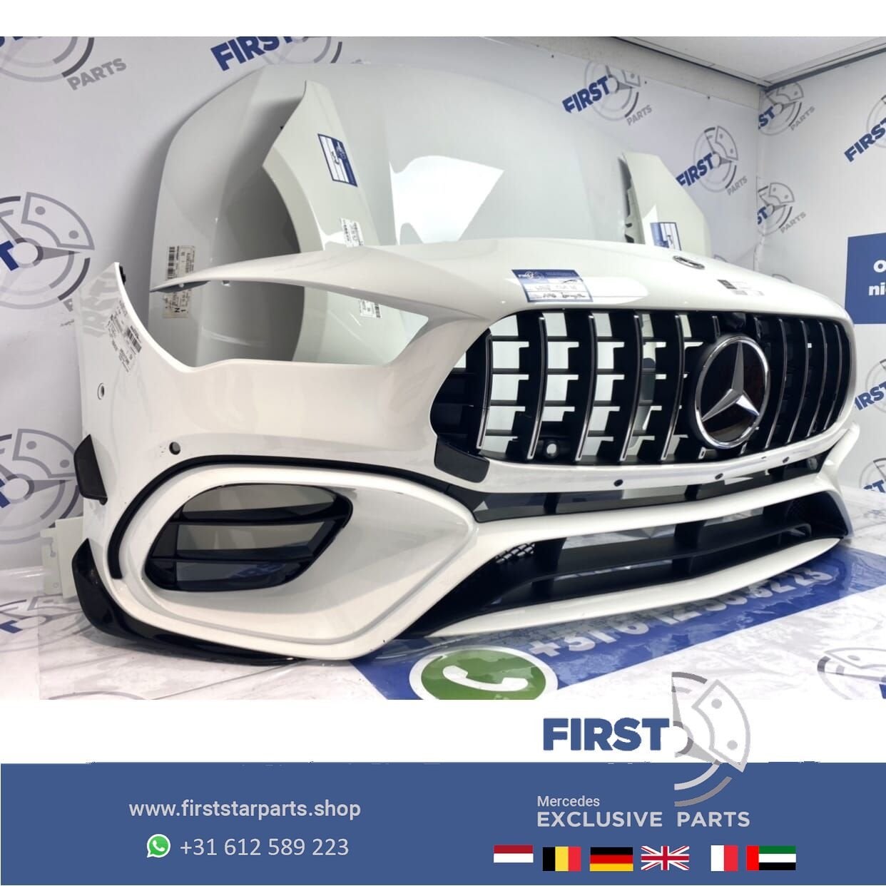 W118 C118 CLA45 S AMG VOORKOP WIT origineel Mercedes CLA 45, Utilisé, -, Avant, -