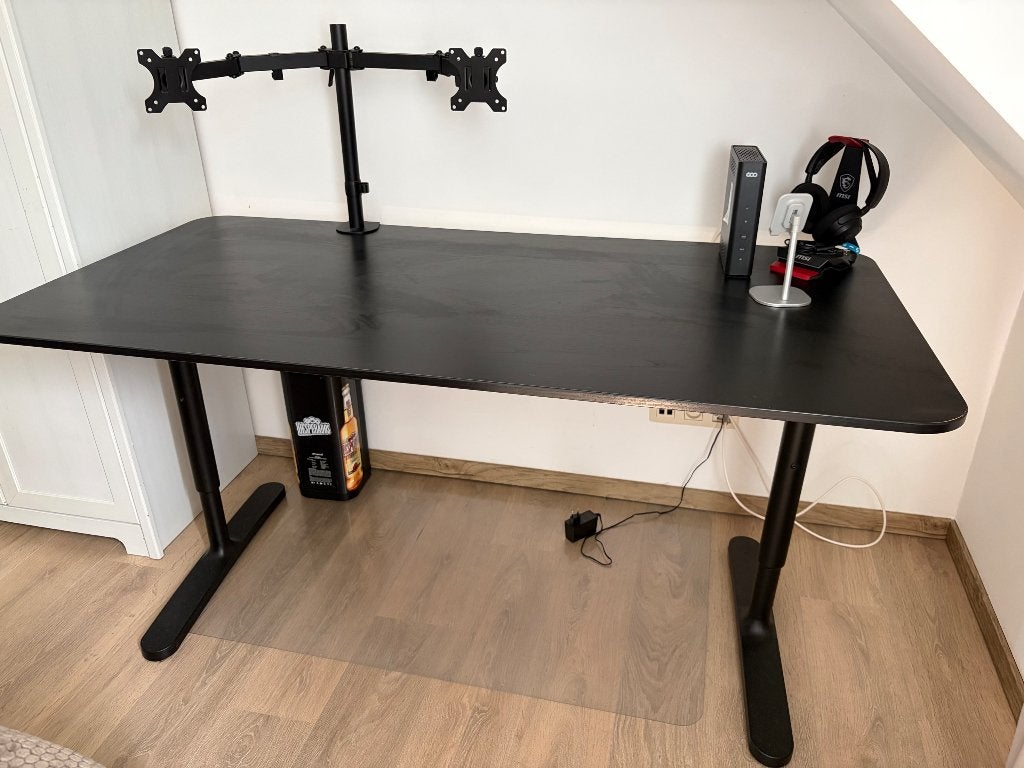 Bureau gaming avec support écrans, Maison & Meubles, Chaises de bureau, Enlèvement, Comme neuf