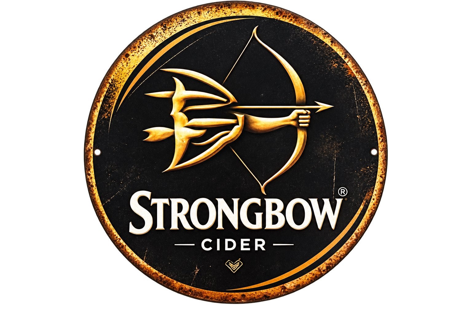 Panneau en métal Strongbow Cider - Mancave vintage rétro, Enlèvement ou Envoi, Neuf, Panneau, Plaque ou Plaquette publicitaire