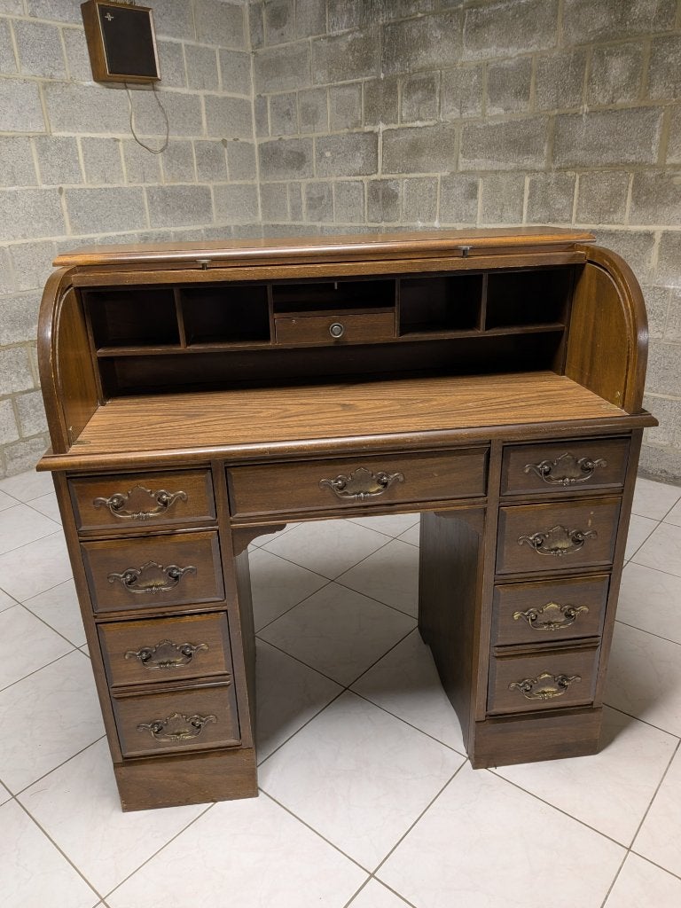 Amerikaans vintage gordijnbureau eind begin jaren 80, Antiek en Kunst, Ophalen