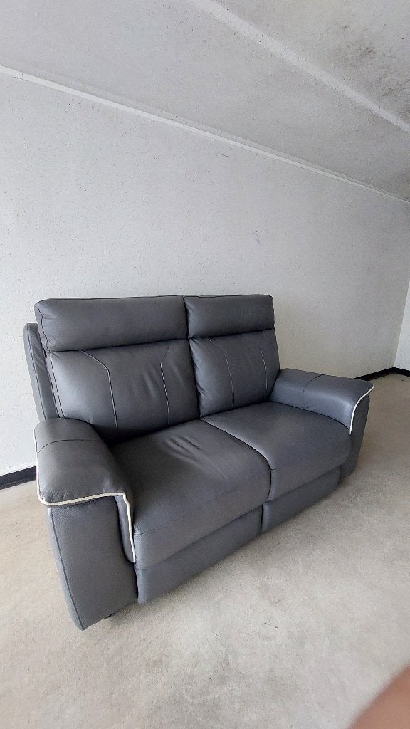 Zetel 2 zit leder., Ophalen, Minder dan 75 cm, Tweepersoons, Leer