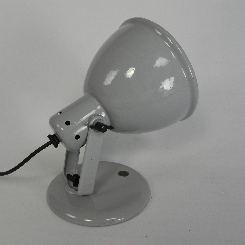 Philips Helioflux bureaulamp, grijs geemailleerd, jaren 50, Antiek en Kunst, Antiek | Verlichting, Ophalen of Verzenden