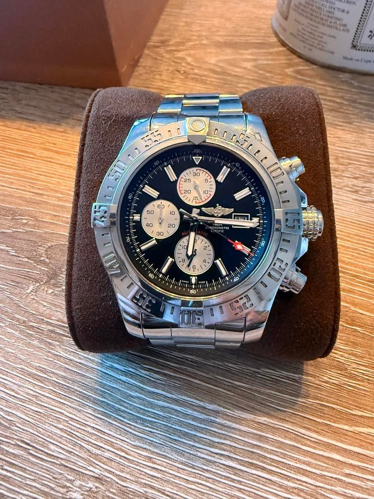 Breitling Super Avenger II A1337111/BC29 – Full Set 2016, Ophalen, Zo goed als nieuw