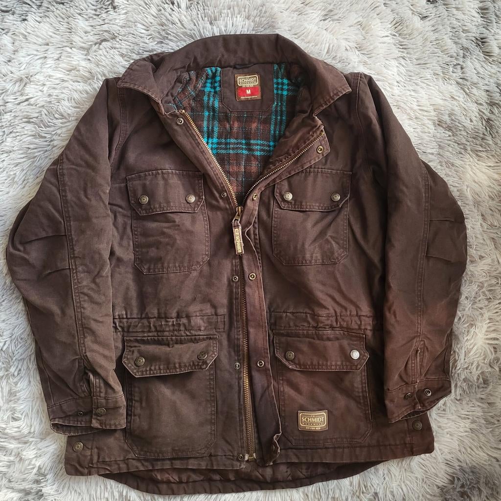 C.E. Schmidt „Fit For Her” werkkledingjack - katoenen canvas, Maat 38/40 (M), Bruin, C.E. Schmidt Workwear, Ophalen of Verzenden