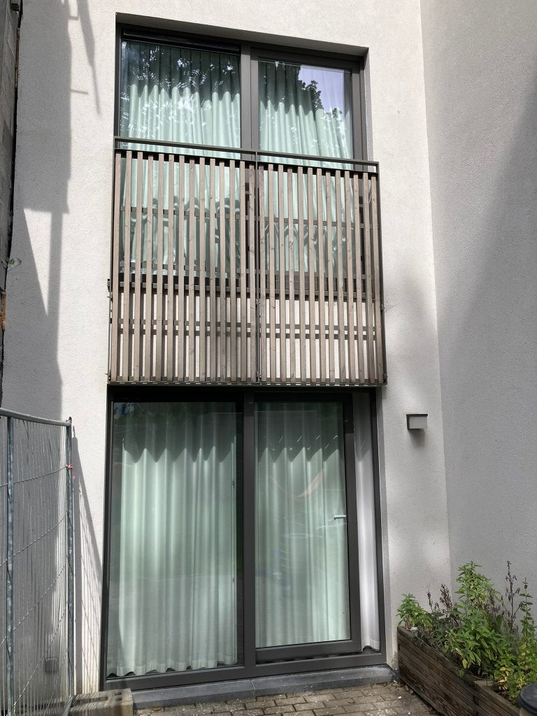Vente châssis portes coulissantes PVC - gris anthracite, Double vitrage, 160 cm ou plus, 160 cm ou plus, Comme neuf