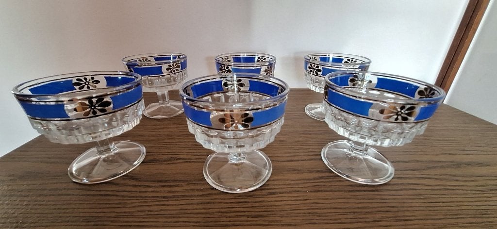 vintage Italiaanse dessertglazen, Antiek en Kunst, Antiek | Glaswerk en Kristal, Ophalen
