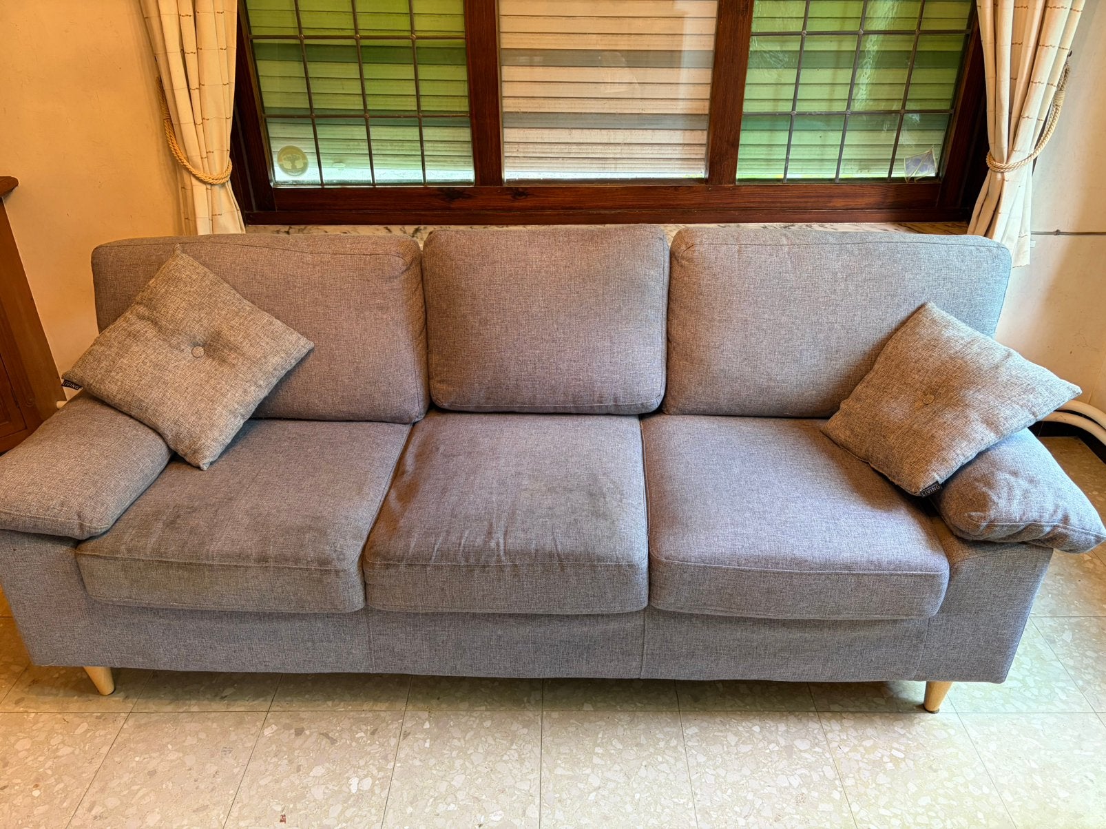 Zetel 3 personen, Ophalen, Gebruikt, Driepersoons, Rechte bank