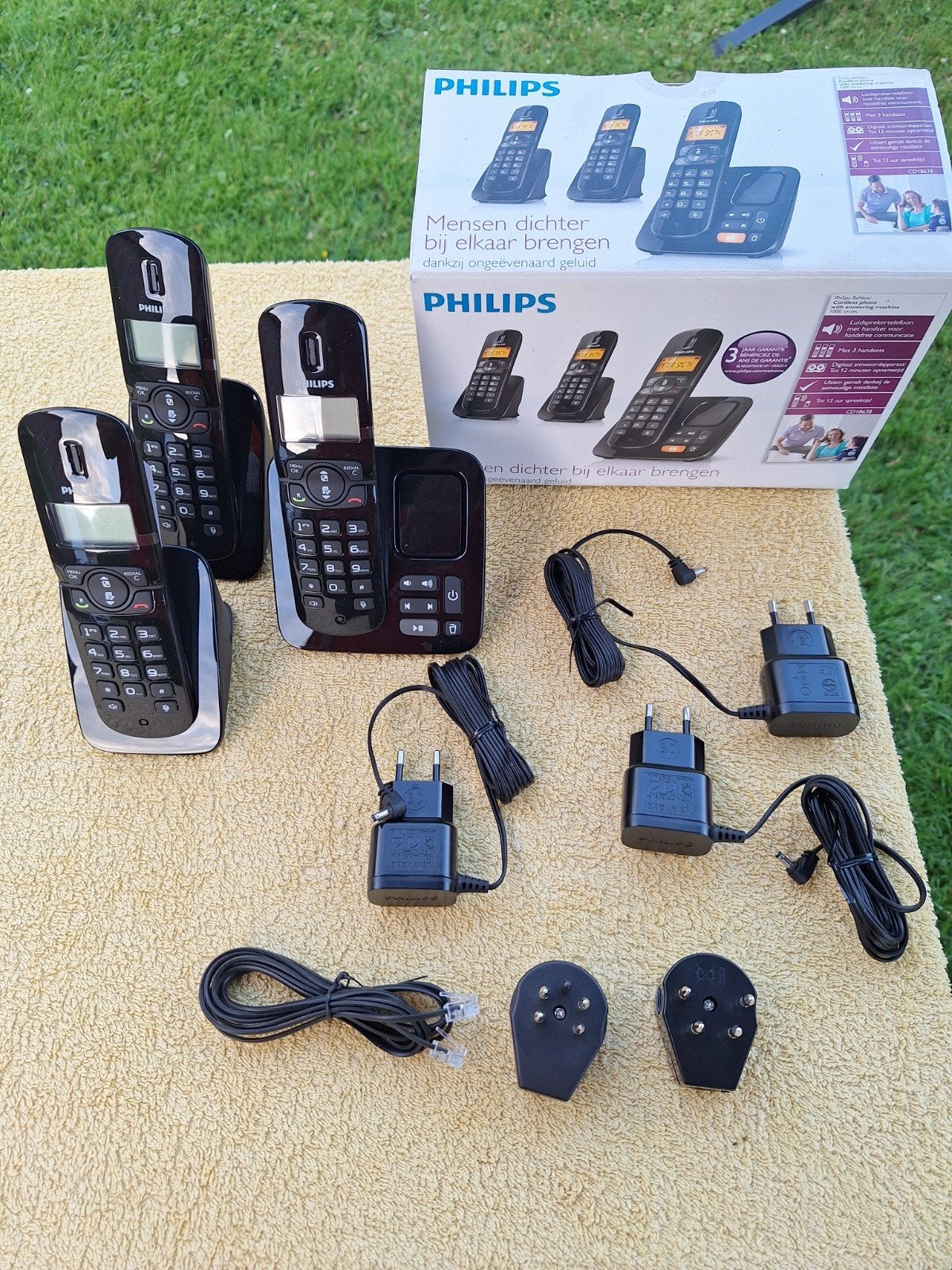 3 COMBINÉS PHILIPS AVEC RÉPONDEUR ET MAINS LIBRES, Enlèvement ou Envoi, Neuf, 3 combinés, À Faible Émission d'Ondes