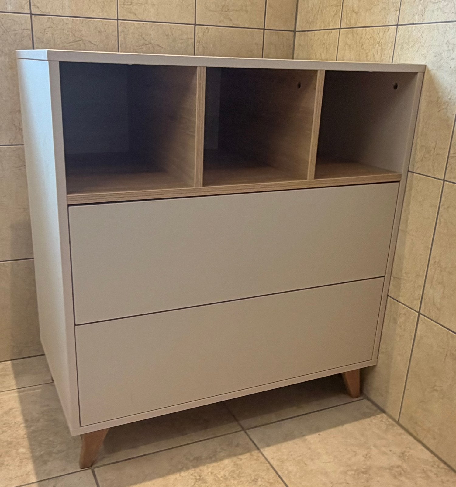Quax Loft beige verzorgtafel, Ophalen, Gebruikt, 50 tot 100 cm, Minder dan 100 cm