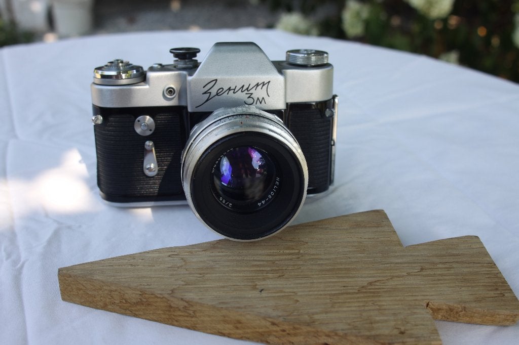 Zenit 3M met Helios 44 lens,, Enlèvement, Ne fonctionne pas, Reflex miroir, Autres Marques