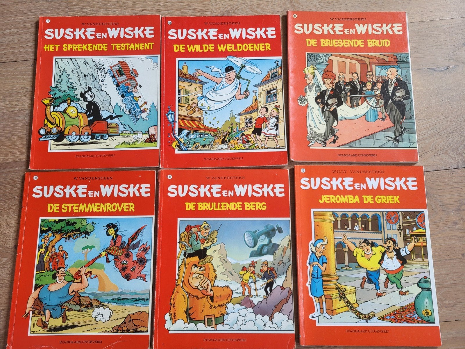 Suske en Wiske

nrs: 72, 80, 84, 92, 104 en 119

2 euro per, Verzamelen, Stripfiguren, Ophalen of Verzenden, Suske en Wiske