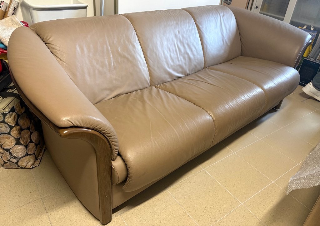 Salon Cuir Stressless 3+2, Enlèvement, Comme neuf, Bois, Stressless