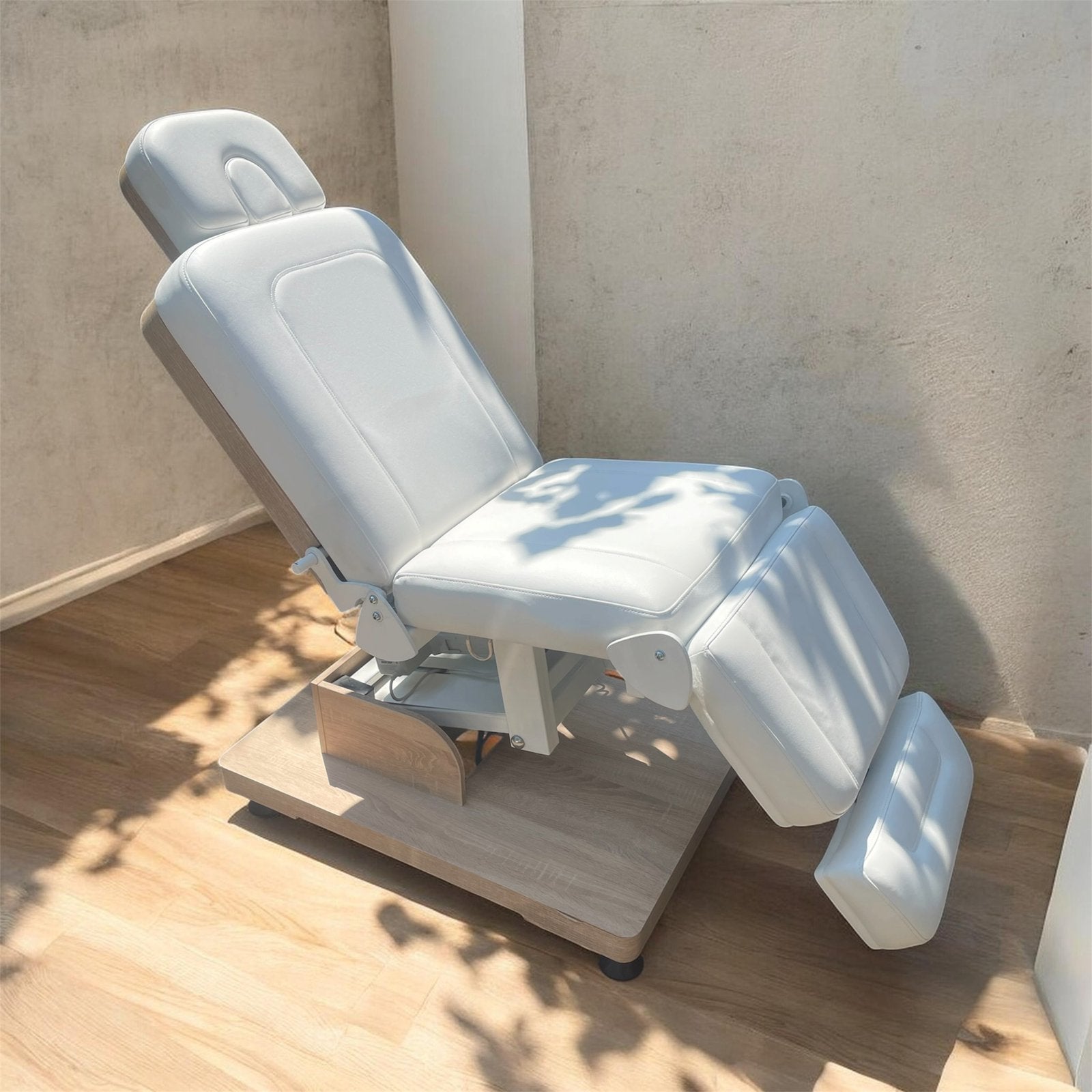 Elektrische Behandelstoel Wit met afstandsbediening, Enlèvement, Comme neuf, Table de massage
